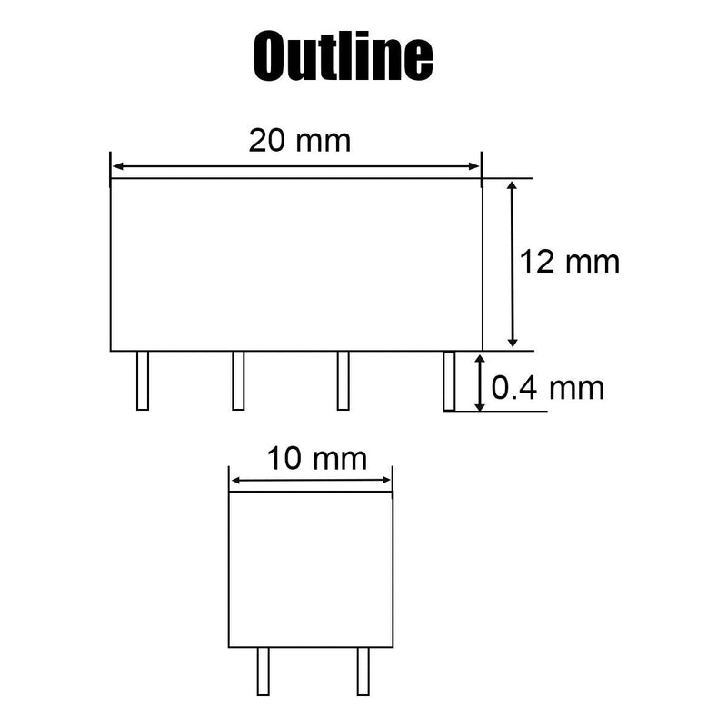 [Australia - AusPower] - smseace 10PCS HK19F DC 12V Yellow 8 pin Relay Coil DPDT Mini Power PCB Plastic Relay Adjust Automatically Protection Electronic Equipmen relays HK19F-12V 