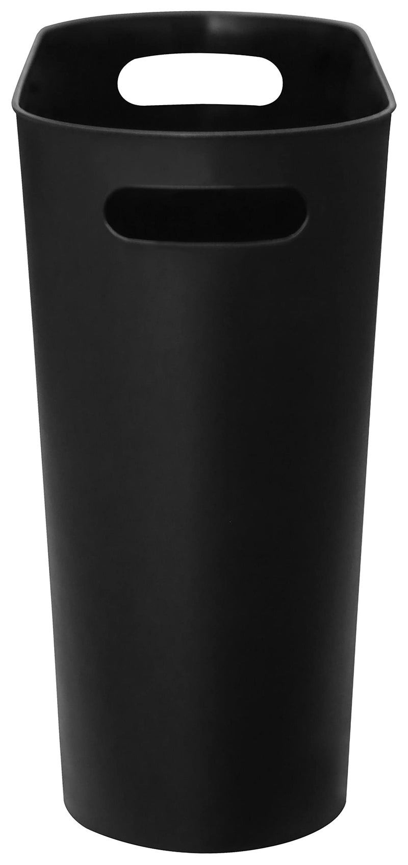 [Australia - AusPower] - MIEDEON Plastic Small Trash Can Wastebasket with Handles, 3 Gallon Garbage Container Bin for Bathroom, Kitchen, Laundry Room, Home Office, Dorms (Black, 3 gallons) black 