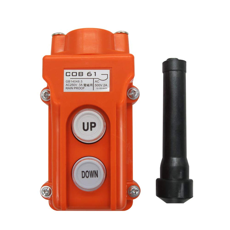 [Australia - AusPower] - mxuteuk Rain Proof Up-Down Switch Control Station, Crane Pendant Hoist Push Button Switch Momentary COB61-UP-DOWN 