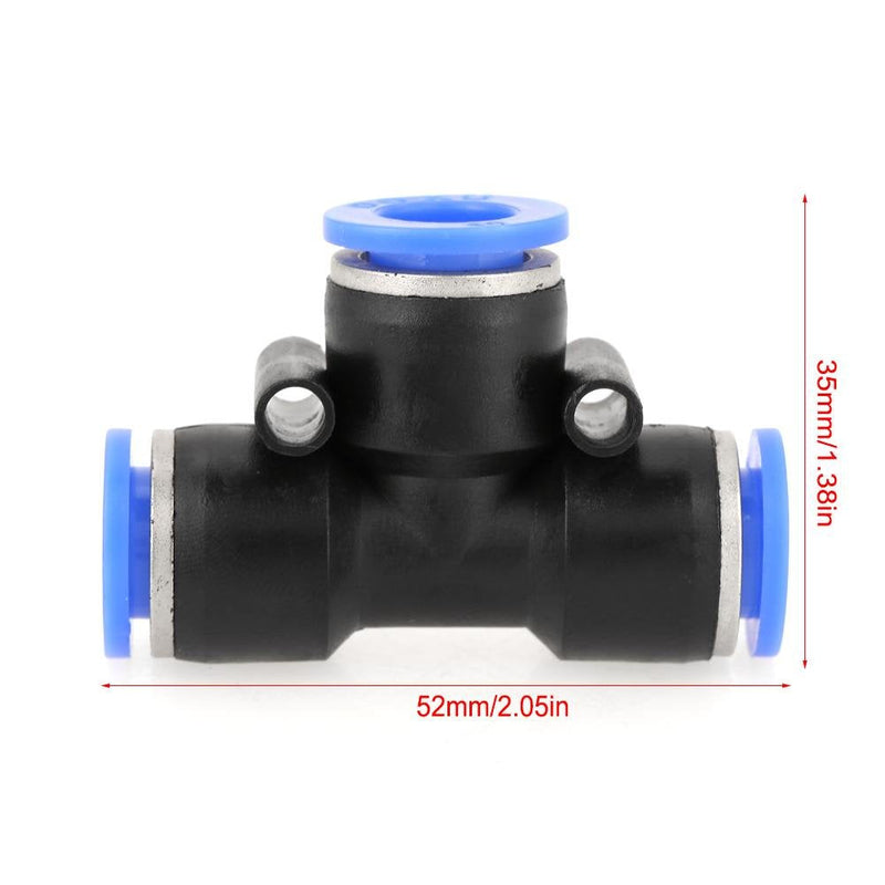 [Australia - AusPower] - 10 pcs 10mm 3/8 T Style One Fittings Push in Pneumatic Connector Air Line Quick Fittings Push-to-Connect Fittings 
