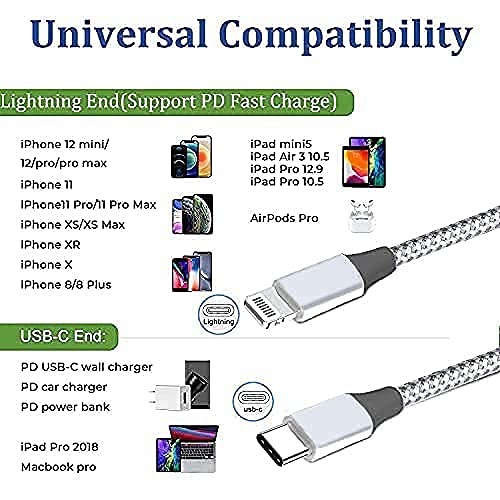 [Australia - AusPower] - iPhone Fast Charger,Apple MFi Certified 10FT 2Pack USB C to Lightning Cable,iPhone Charing Cord for Charging and Syncing for iPhone 13/13 Pro/iPhone12/12 Pro/12 Pro Max/Mini/11/XS/XR/X/SE/8Plus/iPad 