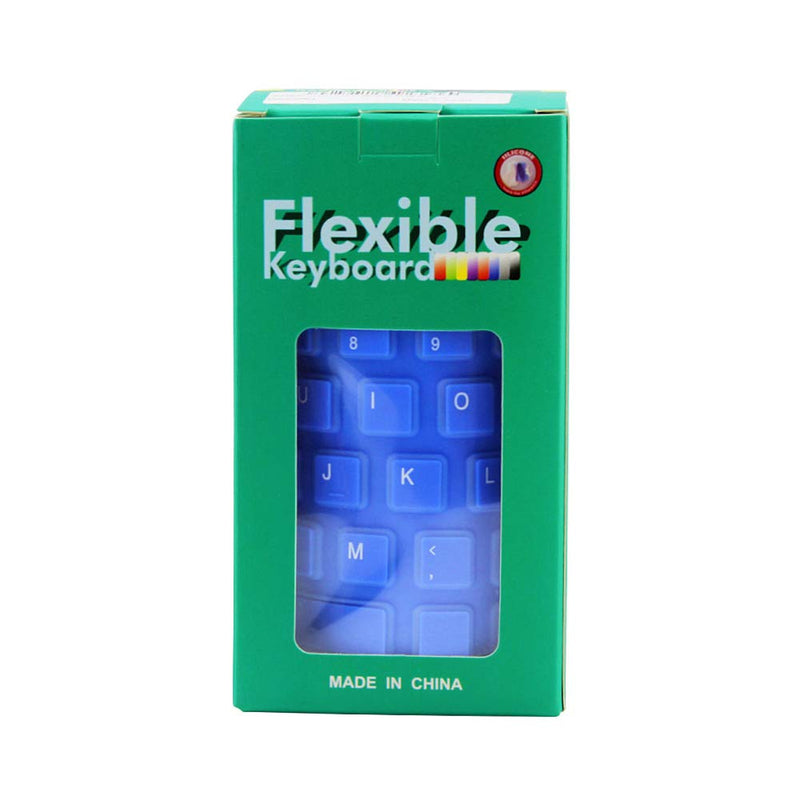 [Australia - AusPower] - Foldable Silicone Keyboard, USB Wired 85 Keys Waterproof Rollup Silent Typing Soft Touch Keyboard for PC Notebook Laptop(Blue) 