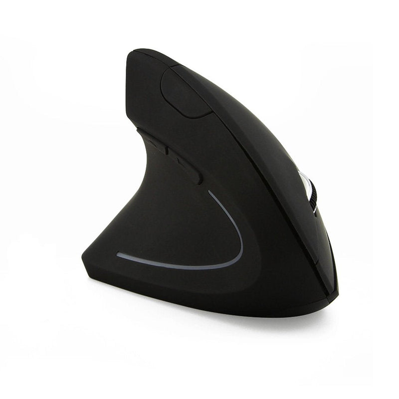 [Australia - AusPower] - Left-Handed Mouse,2.4G Wireless Vertical Ergonomic Optical Mouse Portable Office Gaming Cordless Mice with USB Receiver for PC Laptop Computer Desktop,800/1200/1600DPI 6 Buttons,Breathing LED Light Black 1 