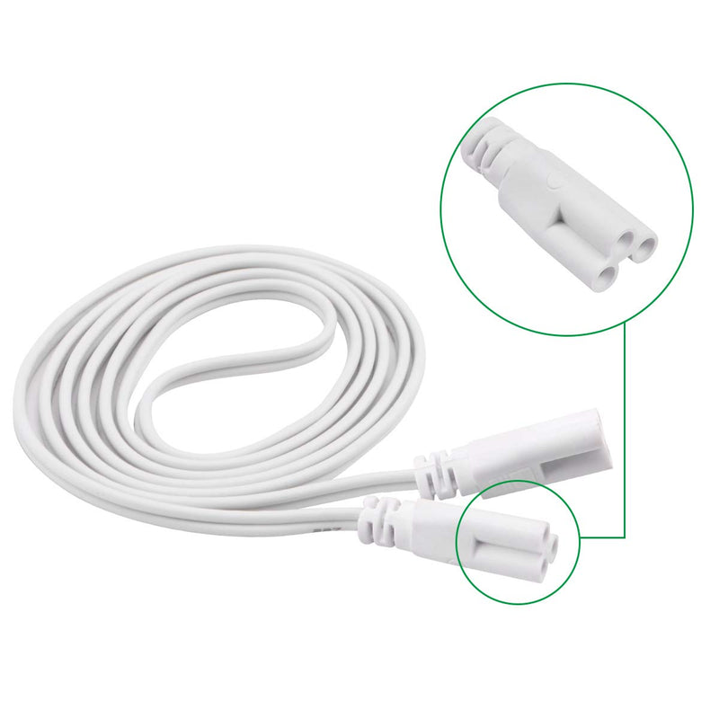 [Australia - AusPower] - (6-Pack）Monios-L T5 T8 Connecting Cords 5FT(1.5M) 3Pin Linkable Wires for LED Tube Lamps 
