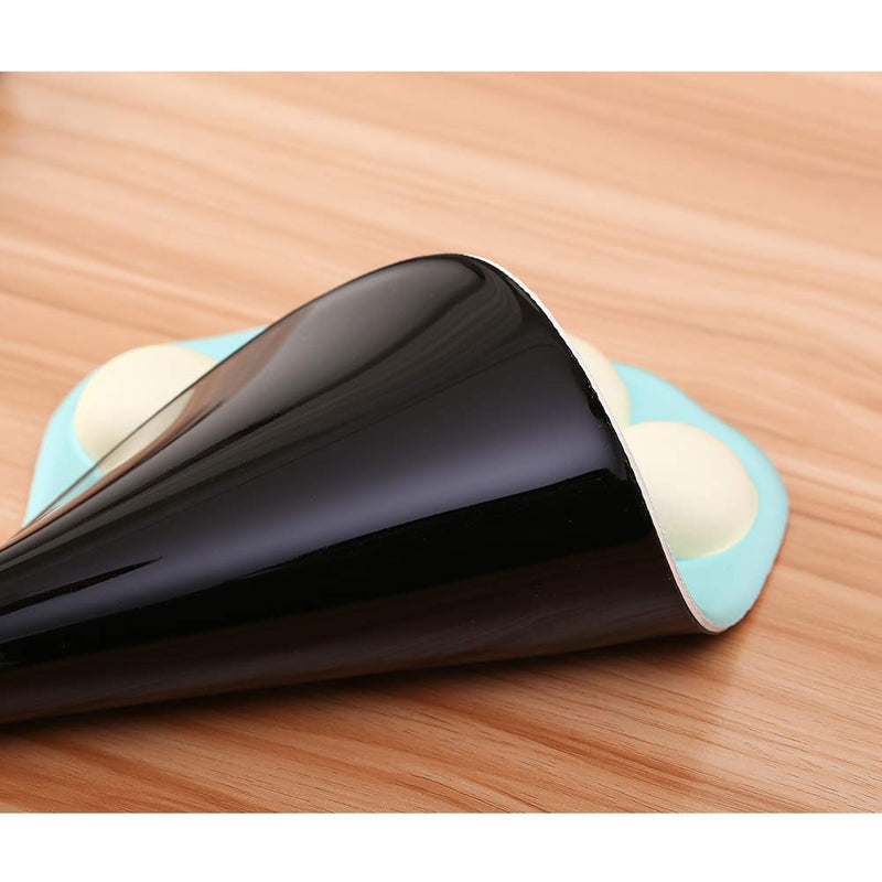 [Australia - AusPower] - TULGIGS Cute Cat Paw Non Slip Mouse Pad with Wrist Support Soft Silicone Wrist Rests Ergonomic Comfort Computer Mouse Mat Desk Decor 11.55"*7.8"*0.99'' (Green) Green 