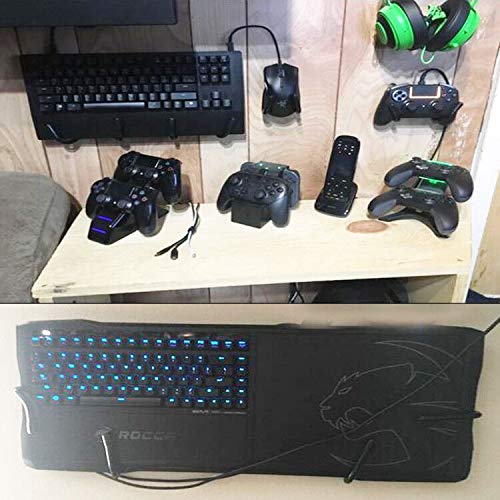 [Australia - AusPower] - Pack of 2, Universal Keyboard and Mouse Organizer Wall Rack Wall Mount Wall Clip Wall Hanger Wall Display Storage Holder - No Keyboard No Mouse - No Falling 