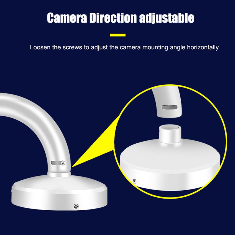[Australia - AusPower] - V-Fiabilidad Dome Camera J-Type Wall Mount Bracket, 370mm/14.56" Security Camera Mount Universal Camera Wall Mounting Bracket/IP Camera for CCTV Surveillance Camera 