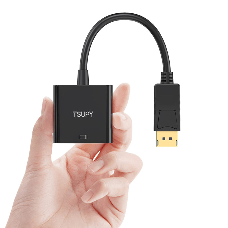 [Australia - AusPower] - DisplayPort to VGA Adapter, TSUPY DP to VGA Converter Display Port Male to VGA Female Gold Plated Adapters Compatible with Computer,Laptop,Monitor,Projector,HDTV and More 