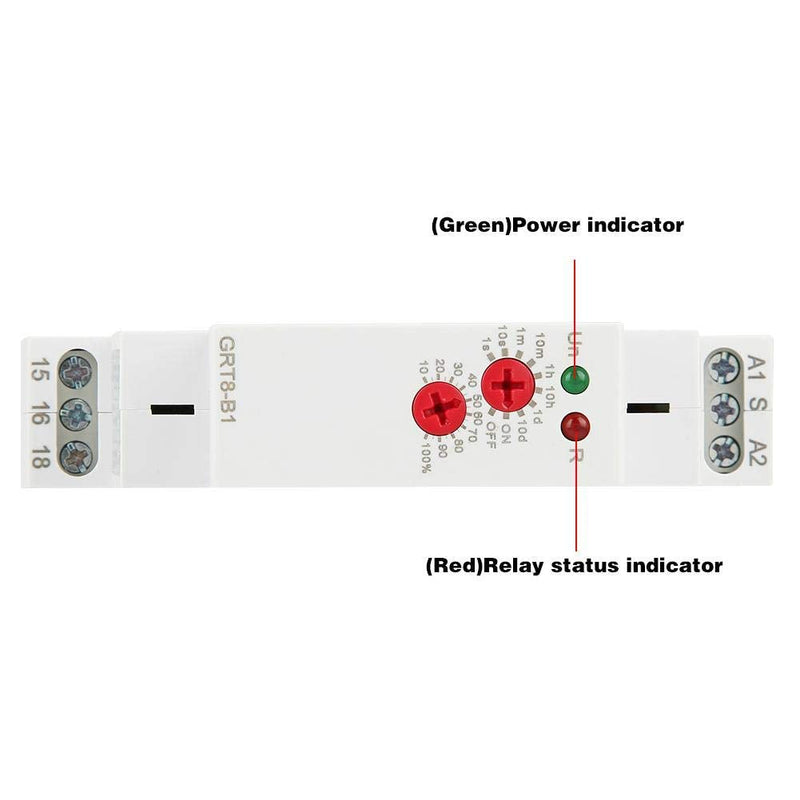 GRT8B1 AC/DC 12V240V Delay Time Relay Mini Power Off Delay Time Relay