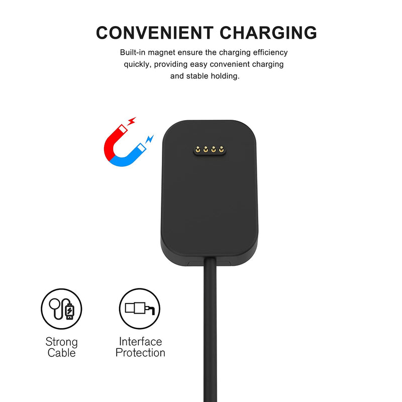 [Australia - AusPower] - GEORDGY 2 Pack Charger Compatible with Gizmo Watch 2, Portable Magnetic Charging Cable Cord Accessories for Gizmo Watch Version 2 Smartwatch, Kids Boys Girls, Black/White 
