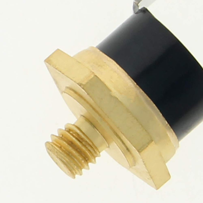 [Australia - AusPower] - Fielect KSD301 Thermostat Temperature Control Switch,Adjust Snap Disc Temperature Switch 105°C Copper M6 Normally Closed 1 Pcs 105C M6 