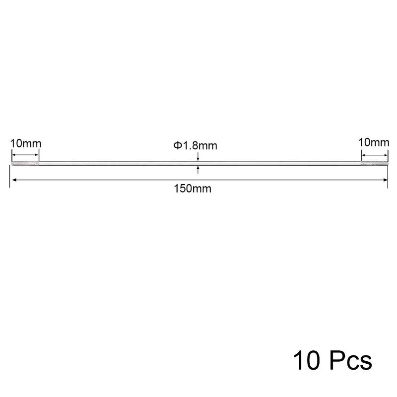 [Australia - AusPower] - uxcell M2x150mm Pushrod Connector Stainless Steel Rod Linkage,for RC Boat,Car,Airplane,Helicopter,10pcs 