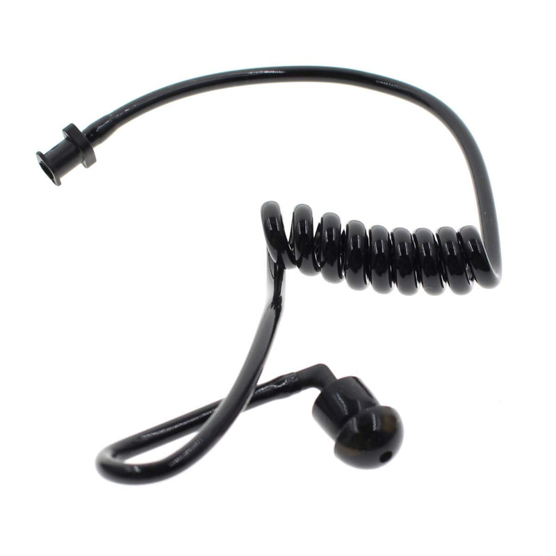 [Australia - AusPower] - AUTOKYA Pair Black Accoustic Ear Tube Black Medium Earmold for Police Radio Earpiece 