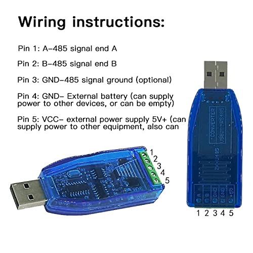 [Australia - AusPower] - #10Gtek# USB to RS485 Converter with CH340 chip Compatible Win7, 8, 10, Vista, Linux, MAC OS x1 