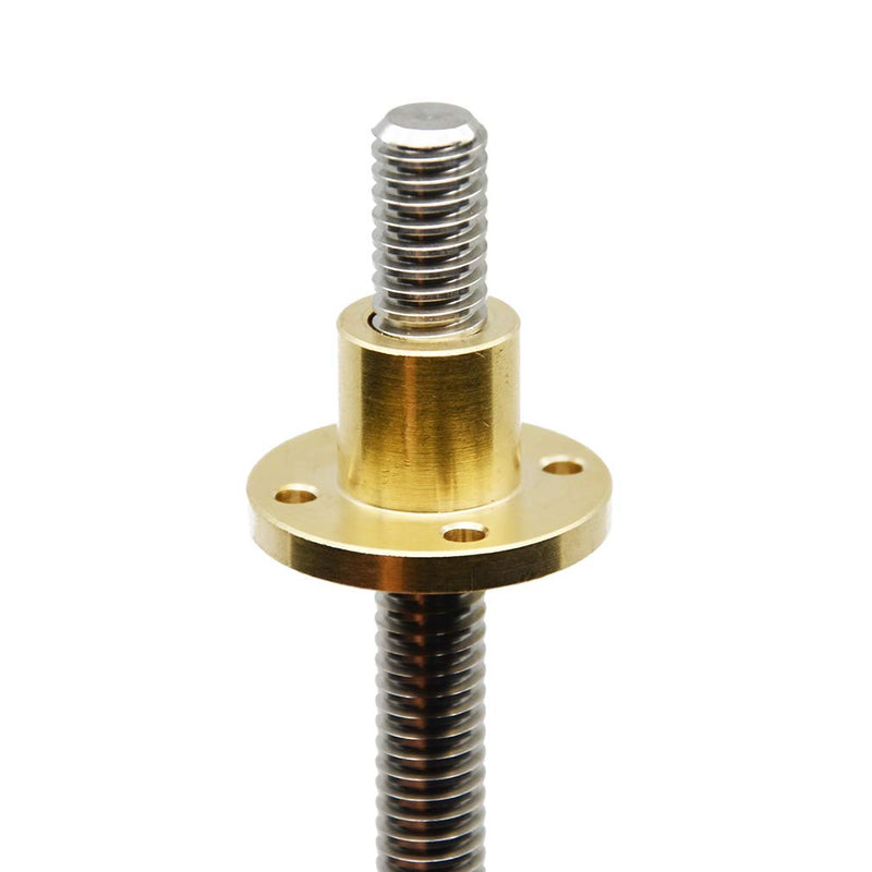 [Australia - AusPower] - ReliaBot 200mm T10 Tr10x2 Lead Screw and Brass Nut Kit (Acme Thread, 2mm Pitch, 1 Start, 2mm Lead) for 3D Printer and CNC Machine Z Axis T10x2 200mm+nut 