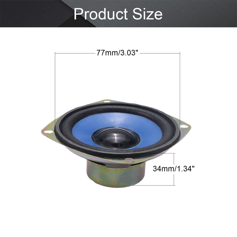 [Australia - AusPower] - Fielect 4Pcs 5W 4 Ohm DIY Magnetic Speaker Audio Speakers 77mm Diameter Round Shape Replacement Loudspeaker 77mm Diameter 34mm Height 5W 4 Ohm 4Pcs 