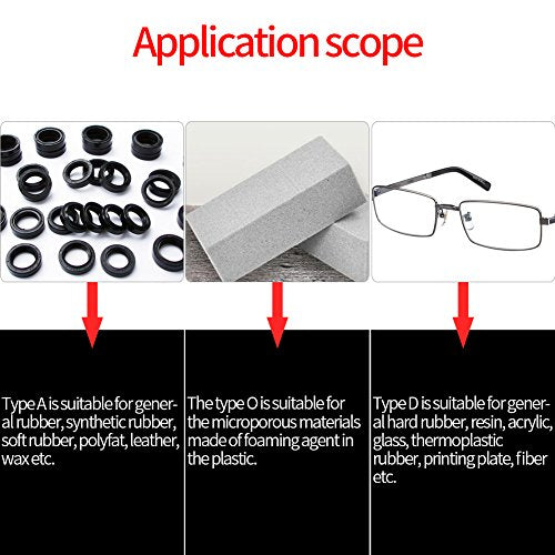 [Australia - AusPower] - Rubber Hardness Tester,Shore Type A/O/D Rubber Tire Durometer Hardness Tester Meter 0-100 HA (O Type) O Type 