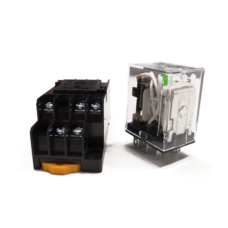 [Australia - AusPower] - ATO DC 24V Coil 11-Pin Electromagnetic Power Relay 3PDT 3NO 3NC MY3NJ HH53P with Plug-in Terminal Socket Base 