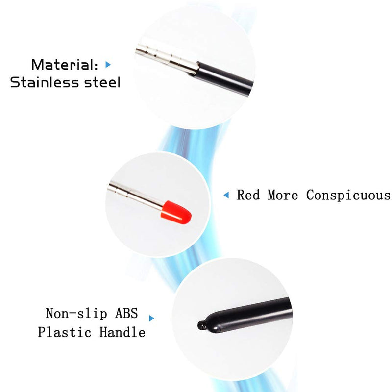 [Australia - AusPower] - Telescopic Teachers Pointer,Teaching Pointer Stick for Classroom,Metal Hand Retractable Pointer Extended Length 47.2 Inch, Handheld Presenter Whiteboard Pointer (Black) Extendable 47 Inch Black Lanyard 