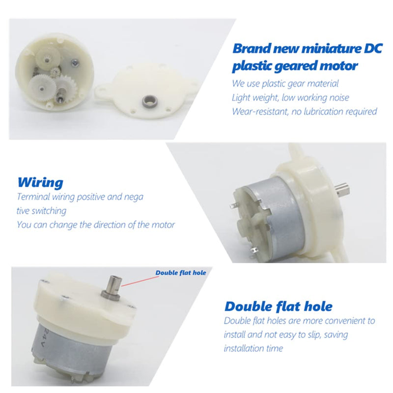 [Australia - AusPower] - DC 12V Gear Motor High Torque Slow Speed Micro Electric Motor Gearbox 3 RPM 4mm Shaft Diameter 