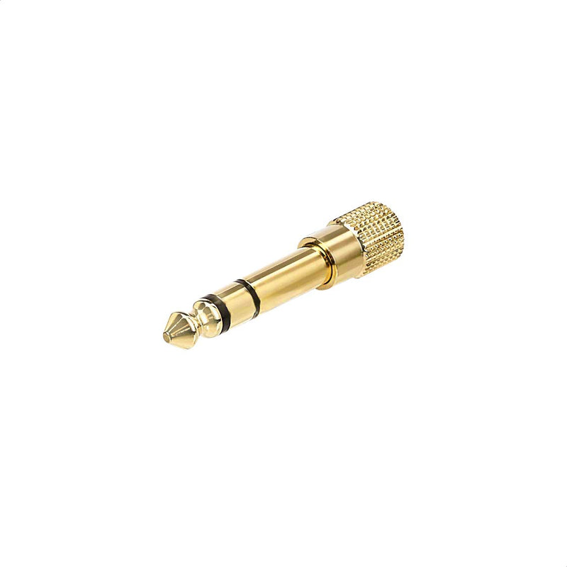 [Australia - AusPower] - Amazon Basics Gold Plated 6.35mm 1/4 Male to 3.5mm 1/8 Female Stereo Headphone Adapter - 2-Pack 