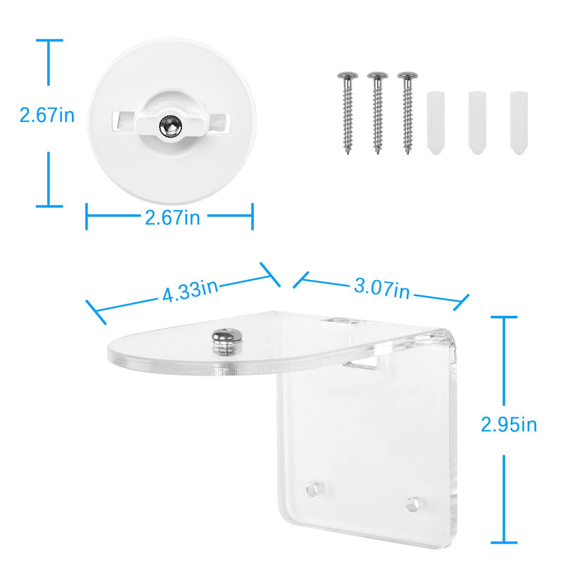 [Australia - AusPower] - TIUIHU Wall Mount Compatible with TP-Link Tapo C210/ C200 and Kasa Indoor Pan/Tilt Smart Security Camera Bracket/Holder for Home/Apartment 