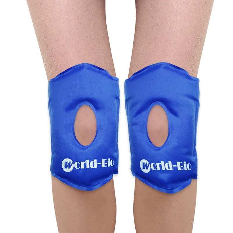 [Australia - AusPower] - Knee Cold Pack for Injury - 2 Reusable Hot and Cold Ice Packs for Knee Surgery, Joint Pain, Arthritis and Chronic Pain, Relief Swelling, Bruises 9.8" x 6.5" - Adjustable & Flexible for Knees, Elbows 2 knee ice packs 9.8" x 6.5" 