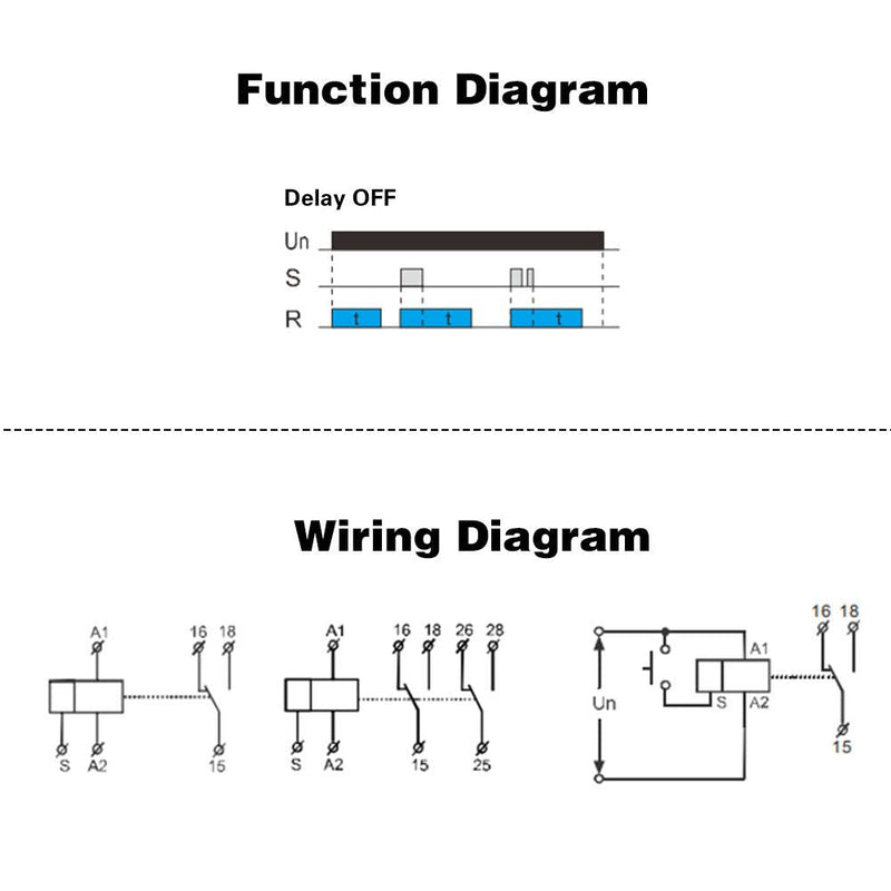 [Australia - AusPower] - GRT8-B1 AC/DC 12V~240V Delay Time Relay Mini Power Off Delay Time Relay DIN Rail Type with LED Indicators 