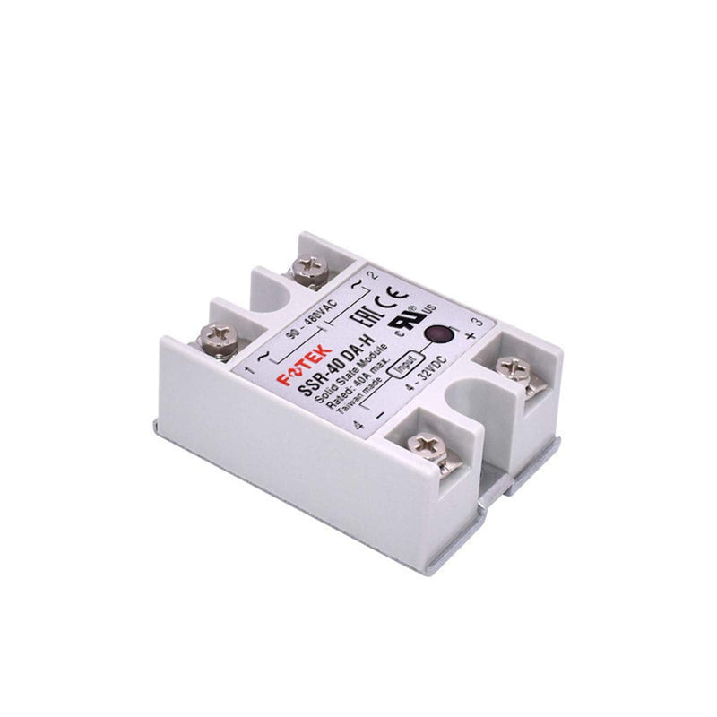 [Australia - AusPower] - FainWan 2pcs SSR-40DA Solid State Relay Single Phase Semi-Conductor Relay Input 3-32V DC Output 24-380V AC 