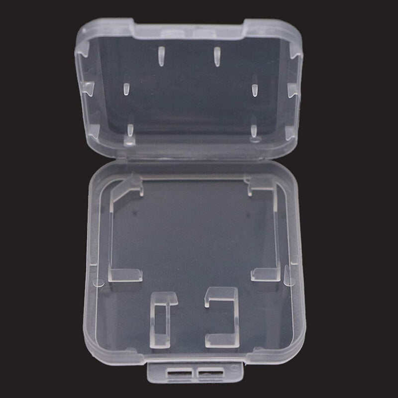 [Australia - AusPower] - 20 Pieces Clear Plastic Memory Card Case Memory Card Case Holder with SD Micro SD T-Flash Card (Only Include Case, Memory Card Not Included) 