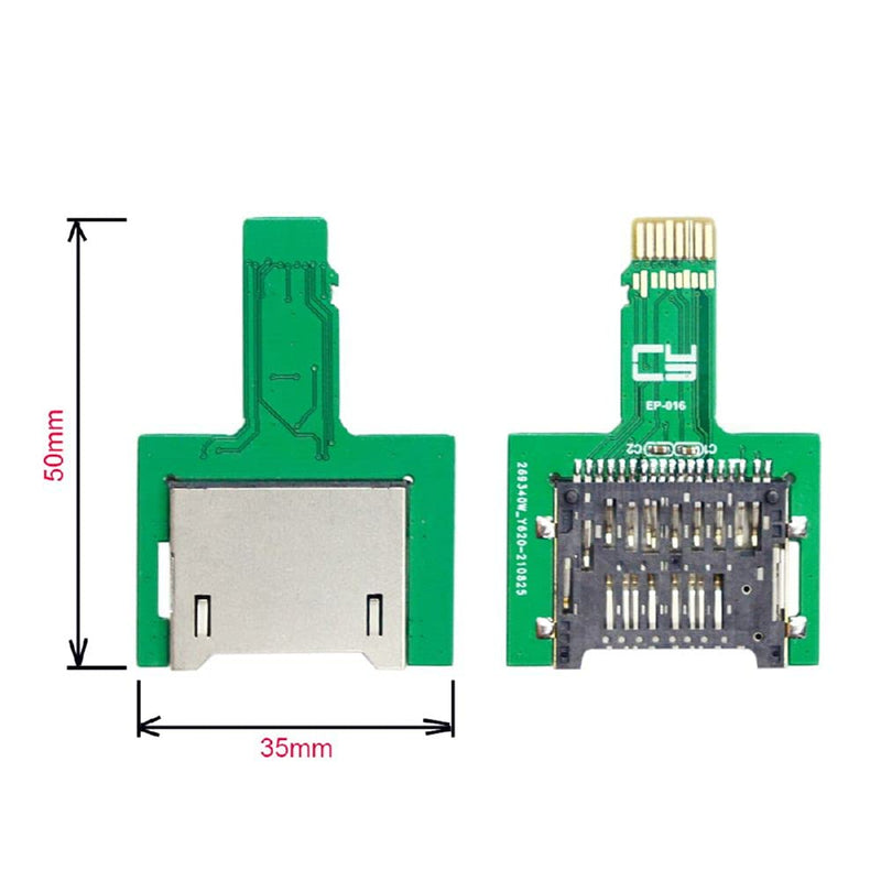 [Australia - AusPower] - Cablecc TF Micro SD Male Extender to SD Card Female Extension Adapter PCBA SD/SDHC/SDXC UHS-III UHS-3 UHS-2 Green TF Male to SD Female 
