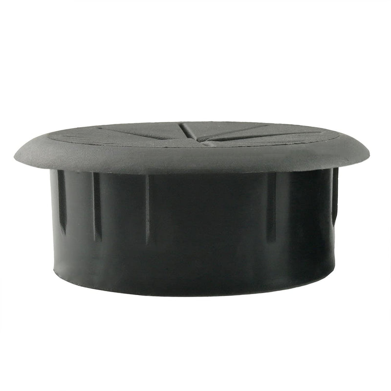 [Australia - AusPower] - HJGarden 2PCS 2-inch Desk Cord Grommets Wire Cable Hole Cover for Office Furniture 50MM Eight-petaled Thread Box, Black 