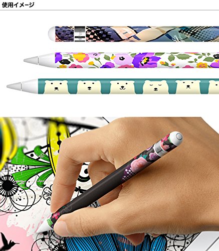 [Australia - AusPower] - igsticker Ultra Thin Protective Body Stickers Skins Universal Decal Cover for Apple Pencil 1st Generation (Apple Pencil Not Included) 003915 Flower　Flour　Red 