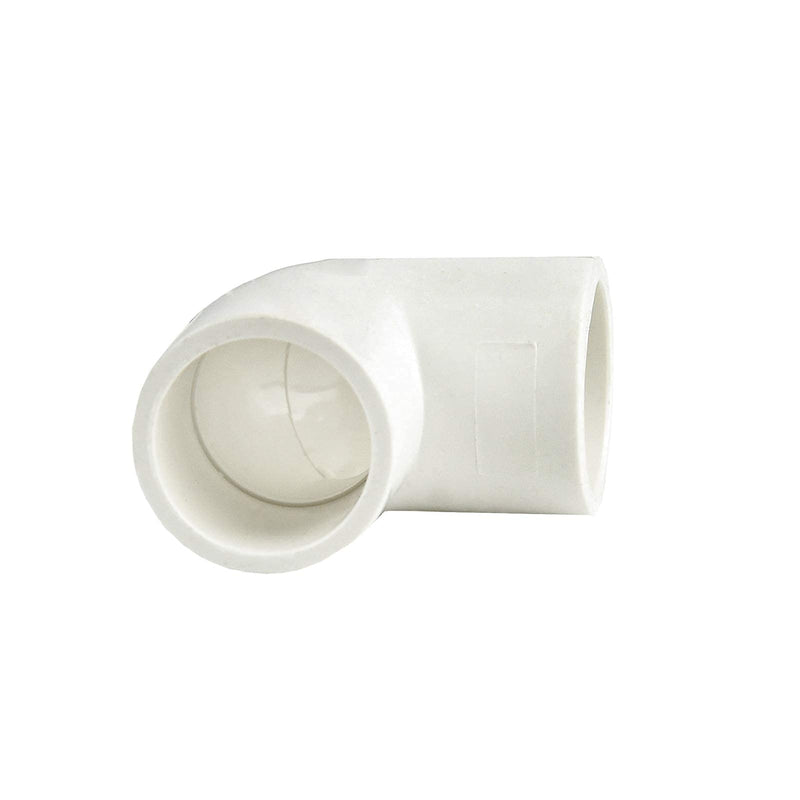 [Australia - AusPower] - FangKingNo 10pcs 1/2" 2-Way PVC Pipe Fitting 90 Degree Elbow PVC Adapter Coupling Schedule 40 White Socket 90 Degree PVC Pipe Elbow - 10 Pack , (0.5 Inch) 0.5 Inch 