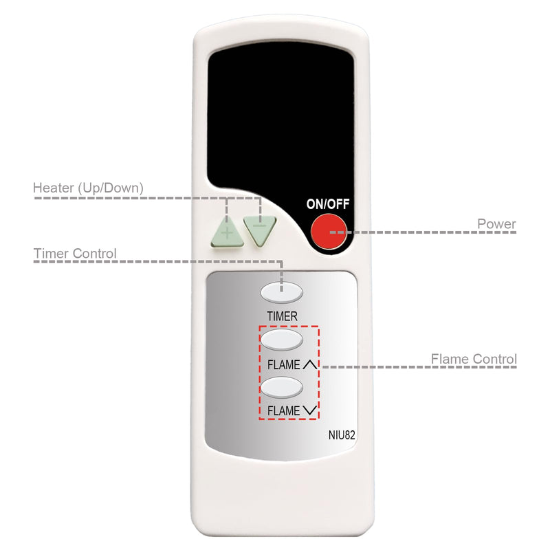 [Australia - AusPower] - Replacement Remote Control for Southern Enterprises FA512300TX FA513300TX Electric Firebox Insert 
