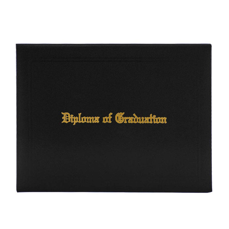 [Australia - AusPower] - GraduatePro Imprinted Diploma Cover 8.5 x 11, Leatherette Padded Certificate Covers, Graduation Document Holder Letter Size, Black 