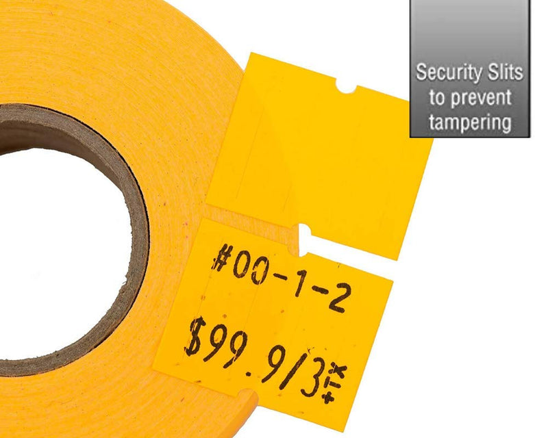 [Australia - AusPower] - Fluorescent Orange Perco Labels for Perco 2 Line Labeler Gun - 1 Sleeve, 6,000 Labels 