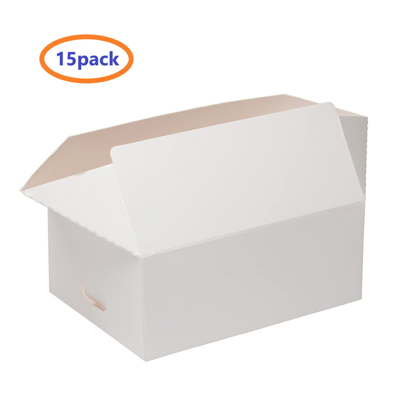[Australia - AusPower] - Coated Bright Paperboard Bakery Box No-Window Size 6.7" x 4.7" x 2.75", Pack of 15, Perfect for Toasts, Cookies, Cupcakes 