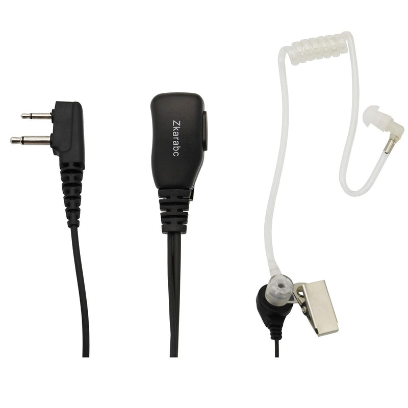 [Australia - AusPower] - Zkarabc Walkie Talkies Earpiece with Mic 2 Pin Acoustic Tube Headset Compatible with Midland LXT600VP3 GXT1000VP4 LXT500VP3 GXT1050VP4 GXT1000XB GXT1030VP4 (2 Pack) 
