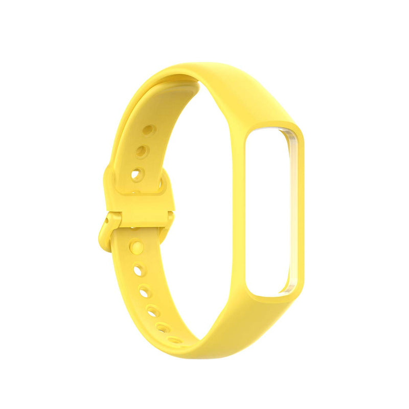 [Australia - AusPower] - PINHEN Compatible with Samsung Galaxy Fit2 SM-R220 Bands,Adjustable Soft Silicone Replacement Band Straps Wristbands Compatible with Samsung Galaxy Fit2 Fitness Smartwatch for Men Women (Yellow) Yellow 