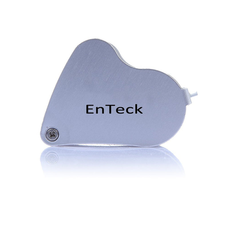 [Australia - AusPower] - EnTeck 30X 60X Dual Lens LED Illuminated Jewelry Magnifier, Pocket Microscope Magnifying Jewelers Eye Loupe Glasses White 1 Pack 