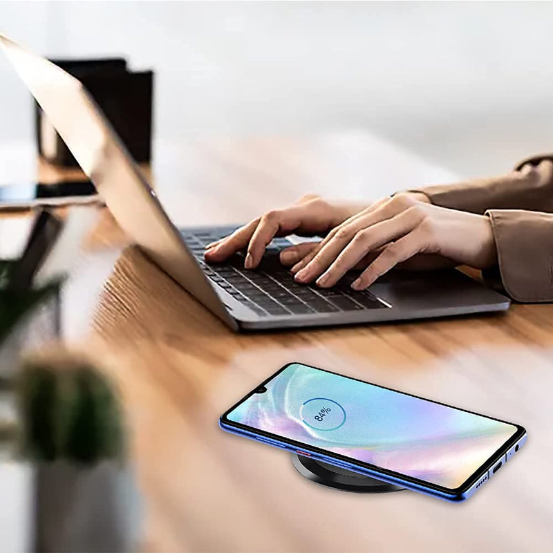 [Australia - AusPower] - Uxundki Wireless Charger with QC3.0 Adapter, 15W Max Fast Desktop Grommet Power Wireless Charging Pad Compatible with iPhone 12/12 Pro Max/11/11 Pro Max/XR/XS/X, Samsung Galaxy S21/S20/Note 20/S10. 