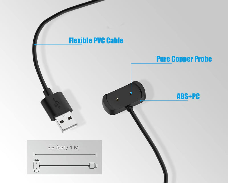 [Australia - AusPower] - Replacement Charger Compatible with GTR 2 GTS 2 T-Rex Pro, KELIFANG USB Charging Cable Compatible with GTR2 GTS2 T-Rex Pro Smartwatch Accessories GTR2, GTS2, T-Rex Pro 