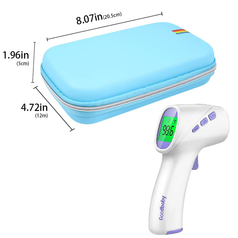 [Australia - AusPower] - Leayjeen Travel Carrying Case is Compatible with Suitable for Goodbaby, HALIDODO, THERMOBIO,HIGBRE,Etc Infrared Non-Contact Forehead Digital Thermometers. (CASE ONLY) Blue 
