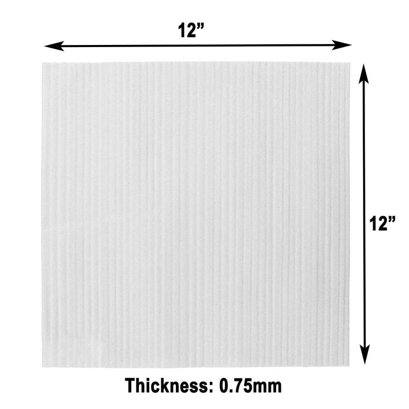 [Australia - AusPower] - 100 Pack 12” x 12" Foam Wrap Sheets Cushioning For Moving, Shipping, Packaging, Storage-Safely Cushion Wrap For Dishes, China, Furniture, Glasses (1.0 mm Thickness) by ZMYBCPACK 1.0mm thickness(100 pack) 