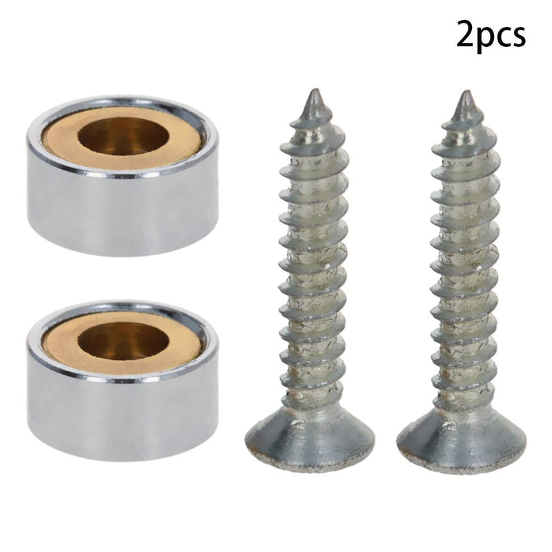 [Australia - AusPower] - MroMax 2PCS Mirror Screw Decorative Cap Nail 10mm/0.39" Cap Diameter Stainless Steel Stainless Steel Bright Surface 