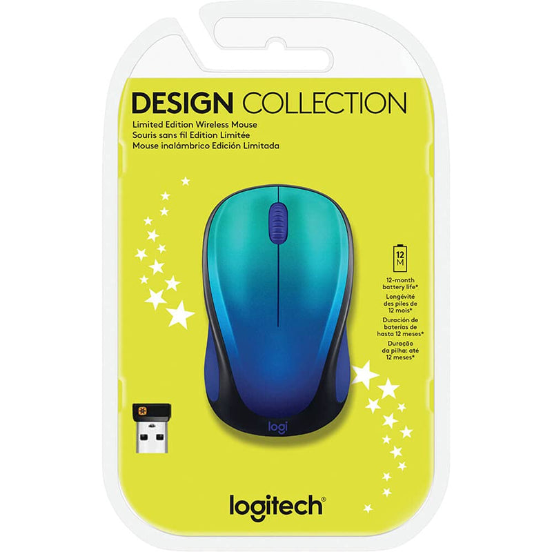 [Australia - AusPower] - Logitech - Design Collection Limited Edition Wireless Compact Mouse with Colorful Designs - Blue Aurora 