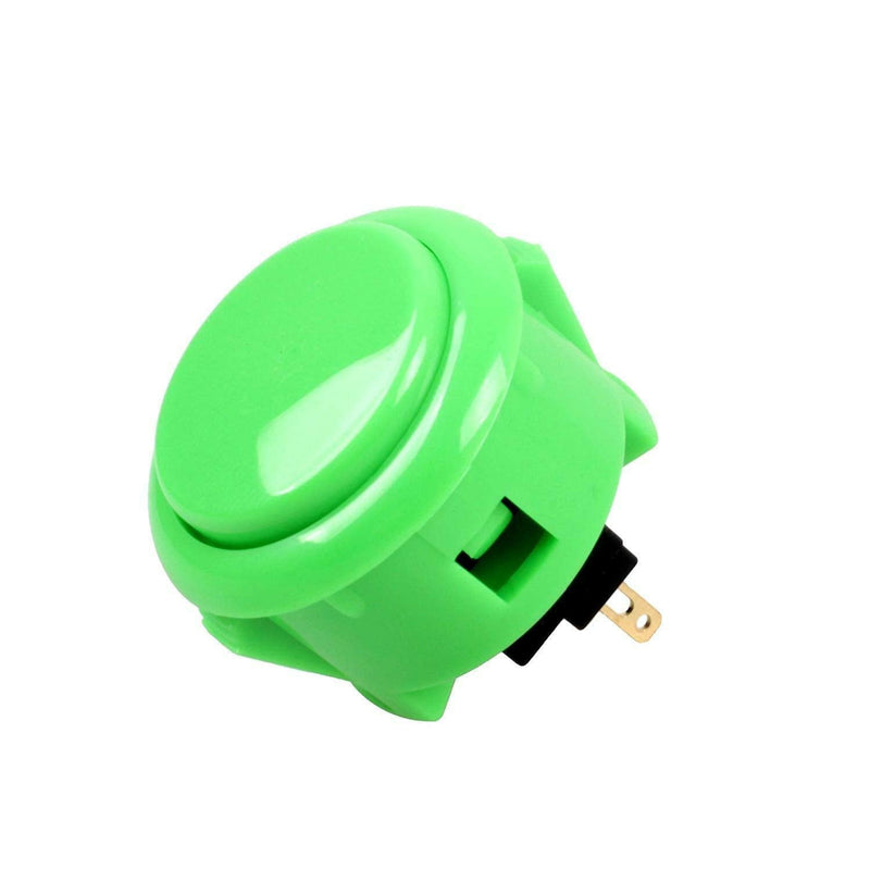 [Australia - AusPower] - SANWA 6 pcs OBSF-30 Original Push Button 30mm - for Arcade Jamma Video Game & Arcade Joystick Games Console (Green) S@NWA Green 