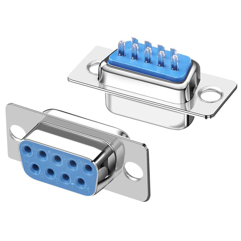 [Australia - AusPower] - ANMBEST DB9 Solder Connector, 9PIN RS232 Terminal Adapter Breakout Board with Case Assortment Kit(10PCS Male + 10PCS Female) 