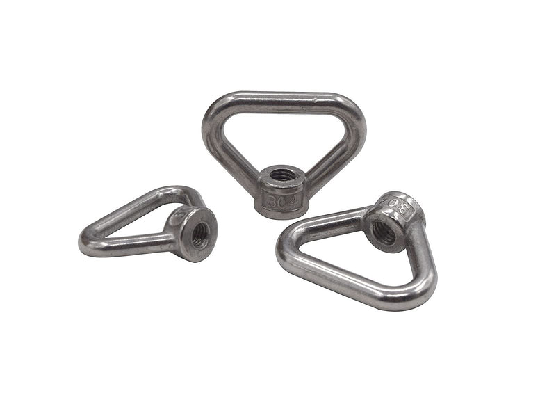 [Australia - AusPower] - 304 Stainless Steel Lifting Eye Nut M10(3/8") Heavy Duty Triangle Ring Shaped Thread Nut Fastener Pack of 4 M10,4pcs 